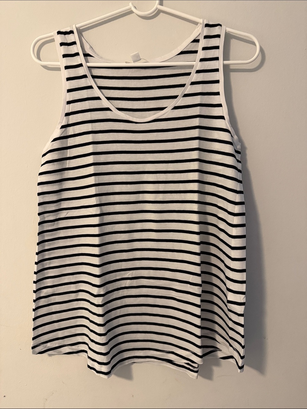 COS Black and White Striped Tank Top